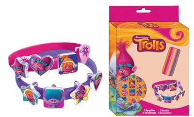 Trolls- 3 pulseiras c/ 18 contas