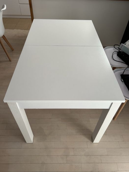 Stół rozkładany biały jadania 80x140