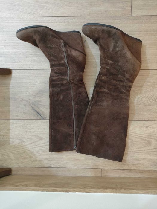 Botas ZARA camurça castanho 38