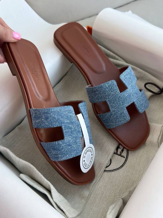 Шльопанці Hermes Oran джинс