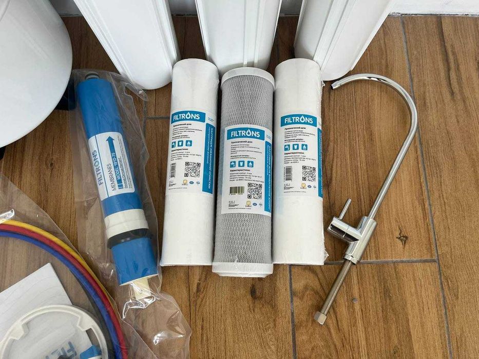 Фильтр для воды обратный осмос 5 ступеней очистки мембрана 75 галонов