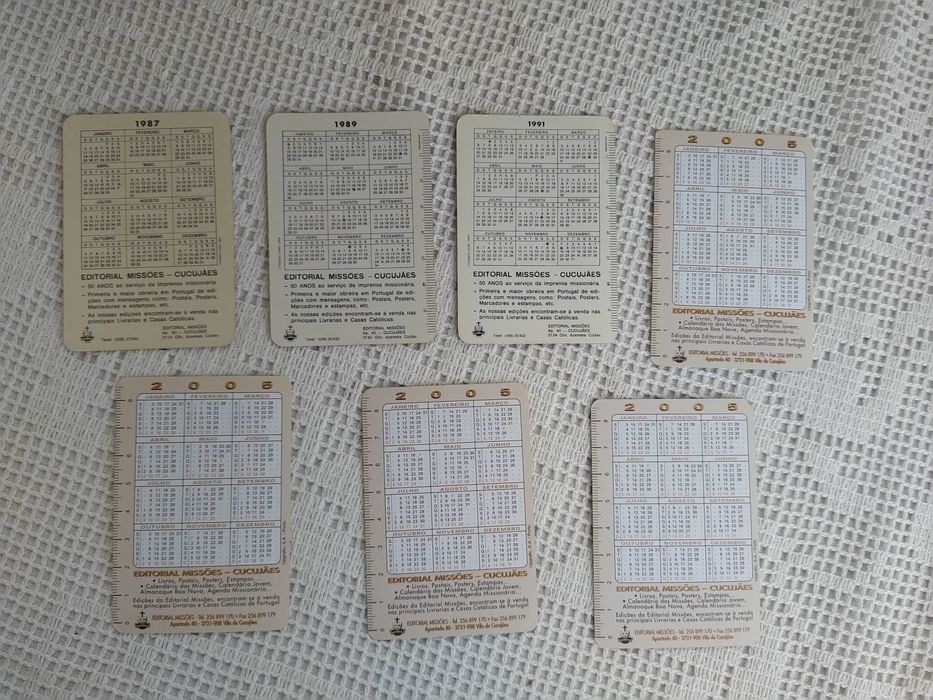 Editorial Missões Calendars – Cucujães – 1987 / 1989 / 1991 / 200564175801608322124