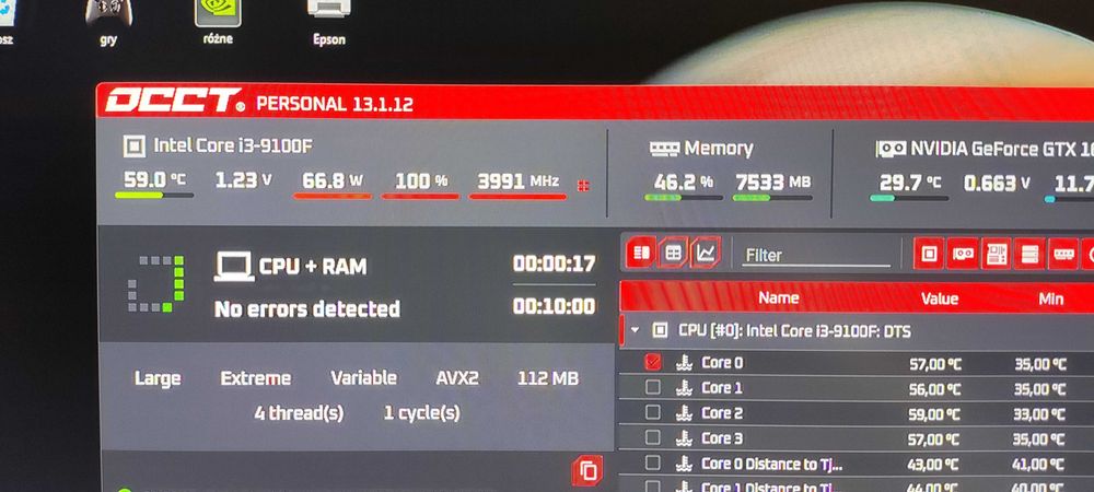 komputer stacjonarny z i3-9100f gtx1660 16 gb ram pref. odb. osobisty