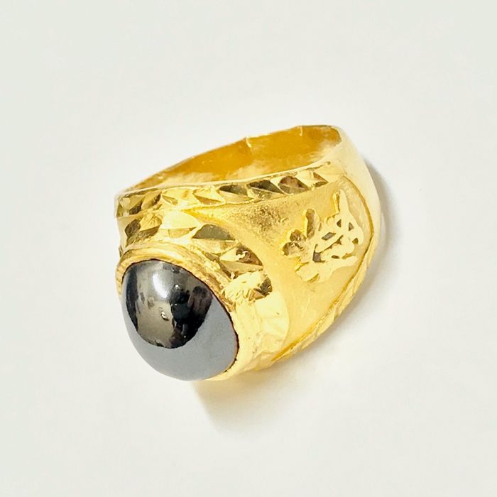 Złoty SYGNET 22K pierścień męski Chiński Tradycyjny r. 13