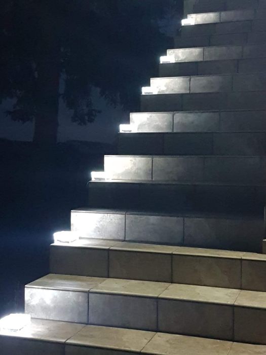 Lampa ogrodowa, kostka 10x10x5cm led 12szt