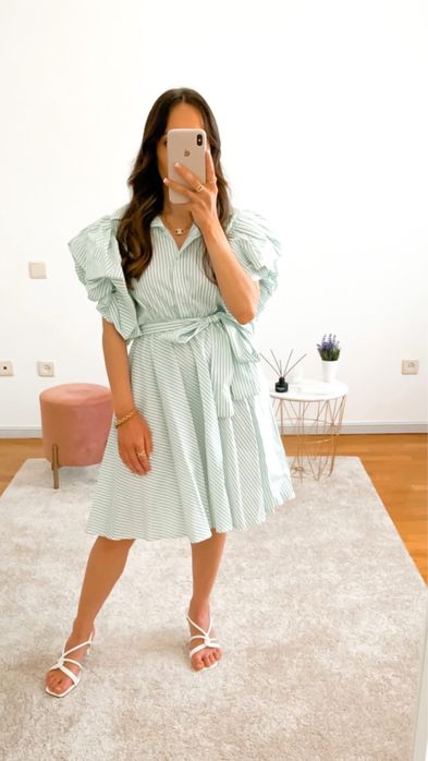 Vestido Popelina Riscas