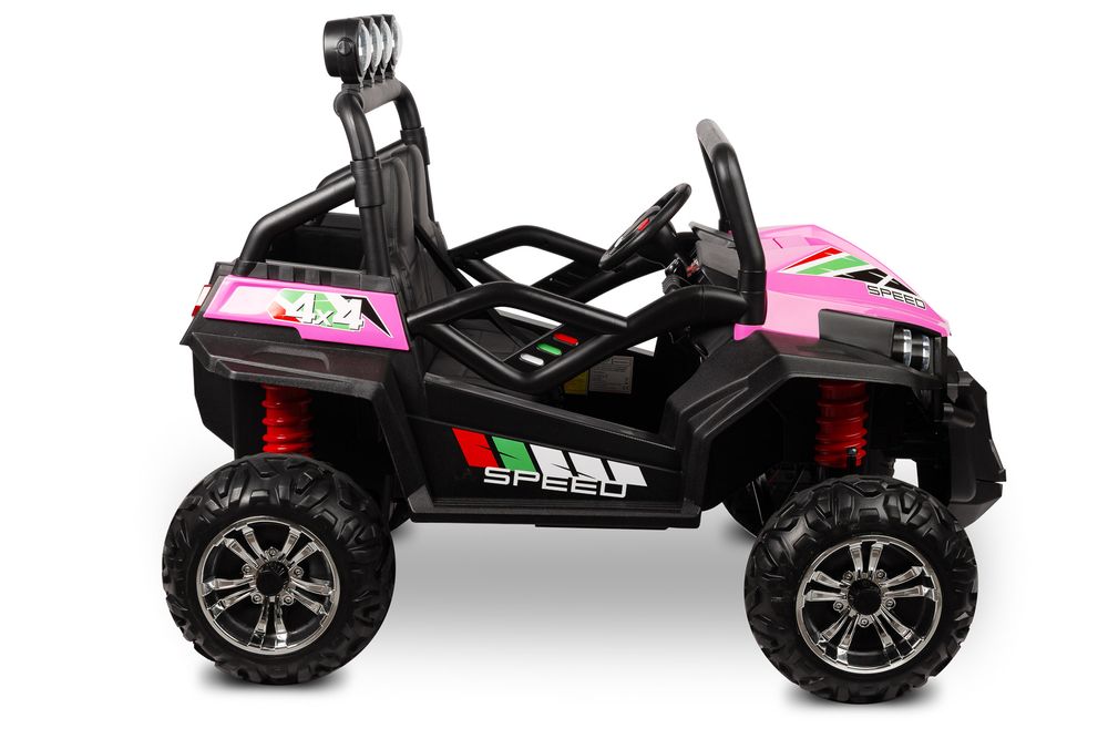 Różowy Buggy 24V 4x4 na Akumulator dla Dzieci 4x45W,pilot,Bluetooth