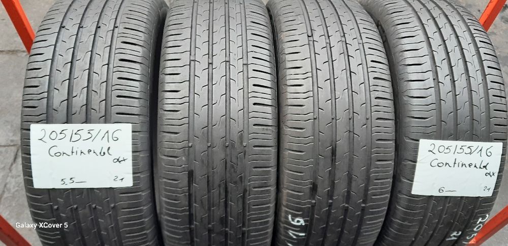 Opony Letnie 205÷55÷16÷.CONTINENTAL.Rok 2021.Cena 600 zł kpl-4 sztuki.