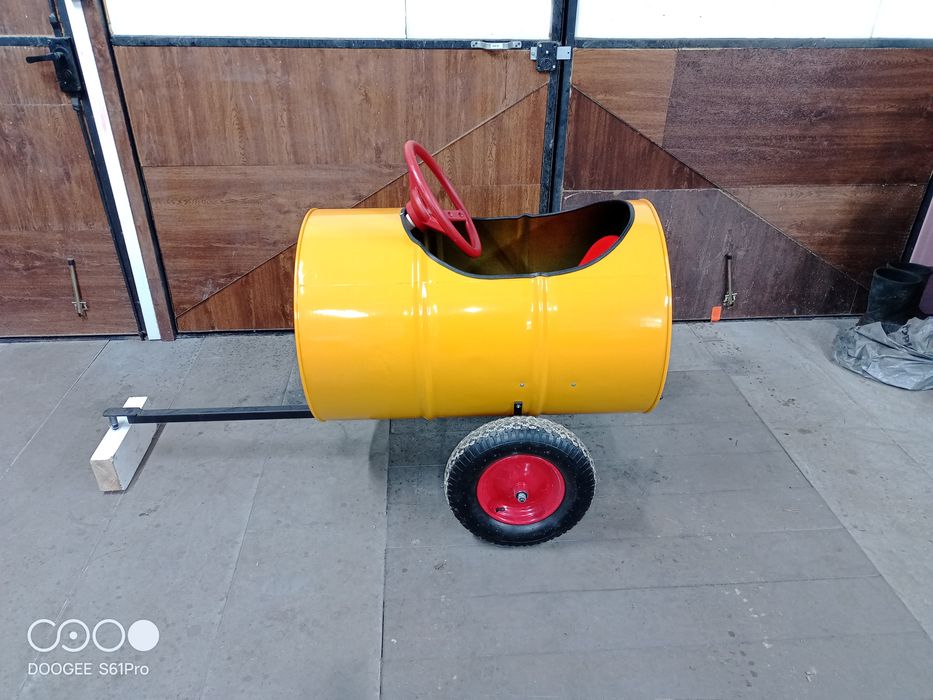 Przyczepka ogrodowa wagonik dla dziecka.Solidna Bezpieczna Super zabaw