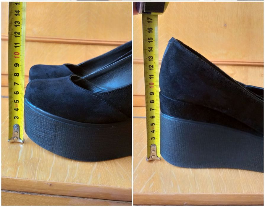 Шкіряні туфлі на високій платформі