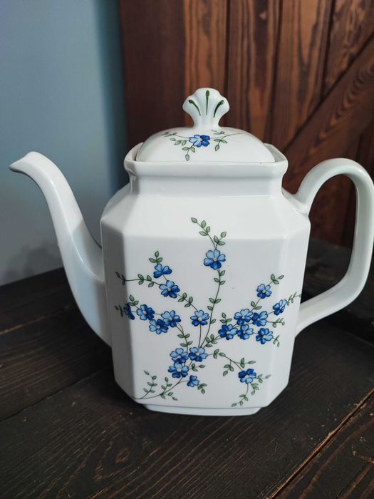 Dzbanek mlecznik cukierniczka srodek stołu Winterlig niezapominajki