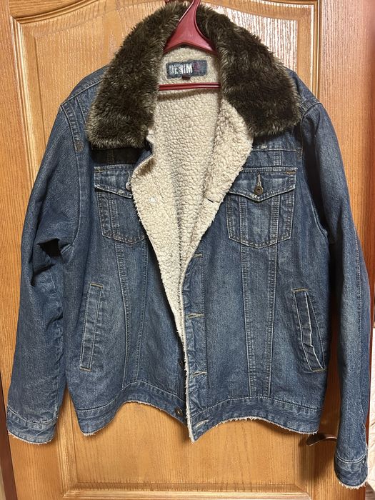 Мужская джинсовая куртка шерпа  DENIM CO