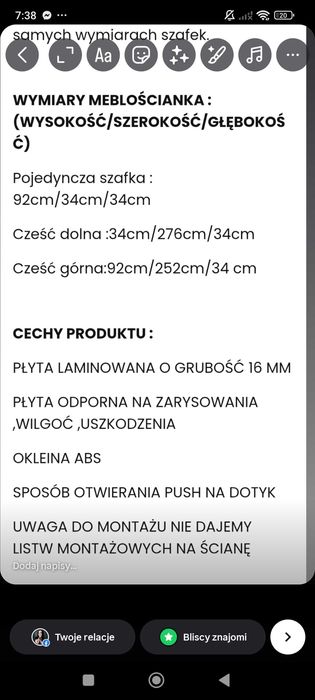 Nowoczesna meblościanka do salonu