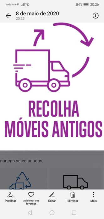 Recolha de móveis