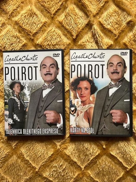 Agatha Christie Poirot tajemnica błękitnego ekspresu karty na stół dvd