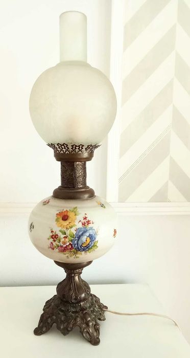 Candeeiro de Porcelana Pintado