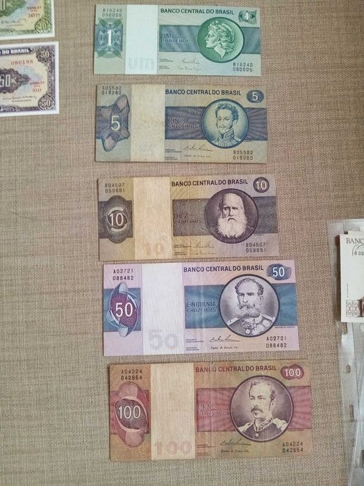 BRASIL 11 Notas 6 NÃO Circuladas e 5 USADAS BEM CONSERVADAS ver fotos