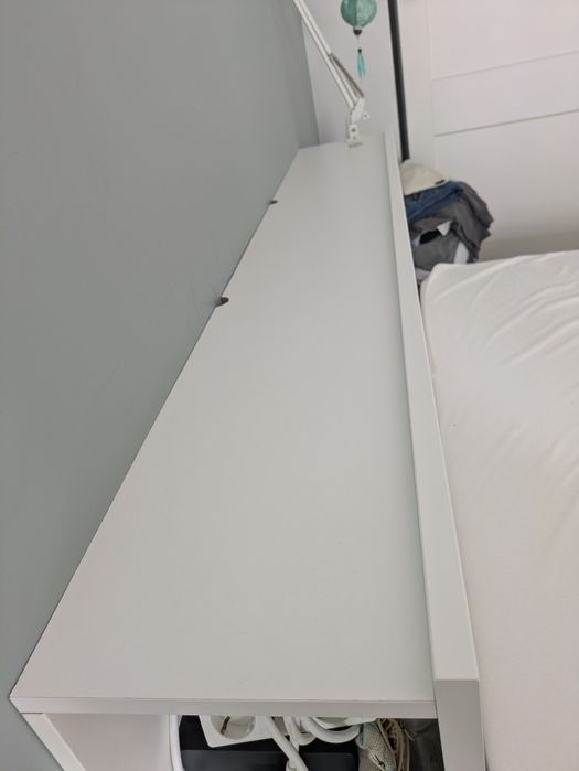 Cama Brimnes IKEA com cabeceira e estrado Lonset