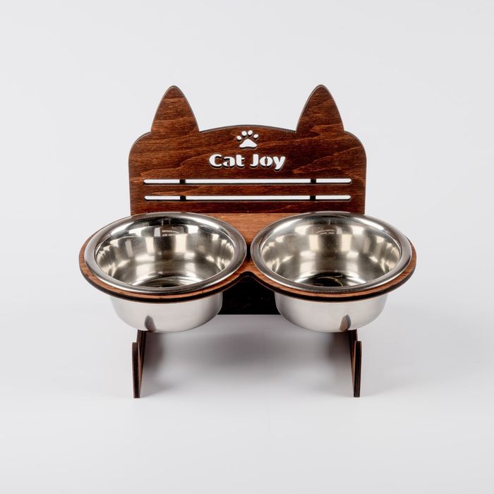 Кормушка для кота з мисочками Cat Joy
