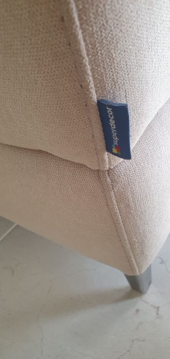 Sofá com puff convertível em chaise long #superdecor #sofasuperdecor