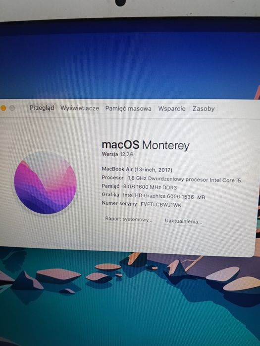 MacBook Air 13"  | NOWA BATERIA | 8 GB ram | 128GB SSD