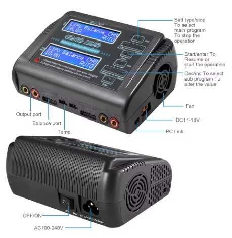 Carregador polivalente para modelismo e outros C240 duo