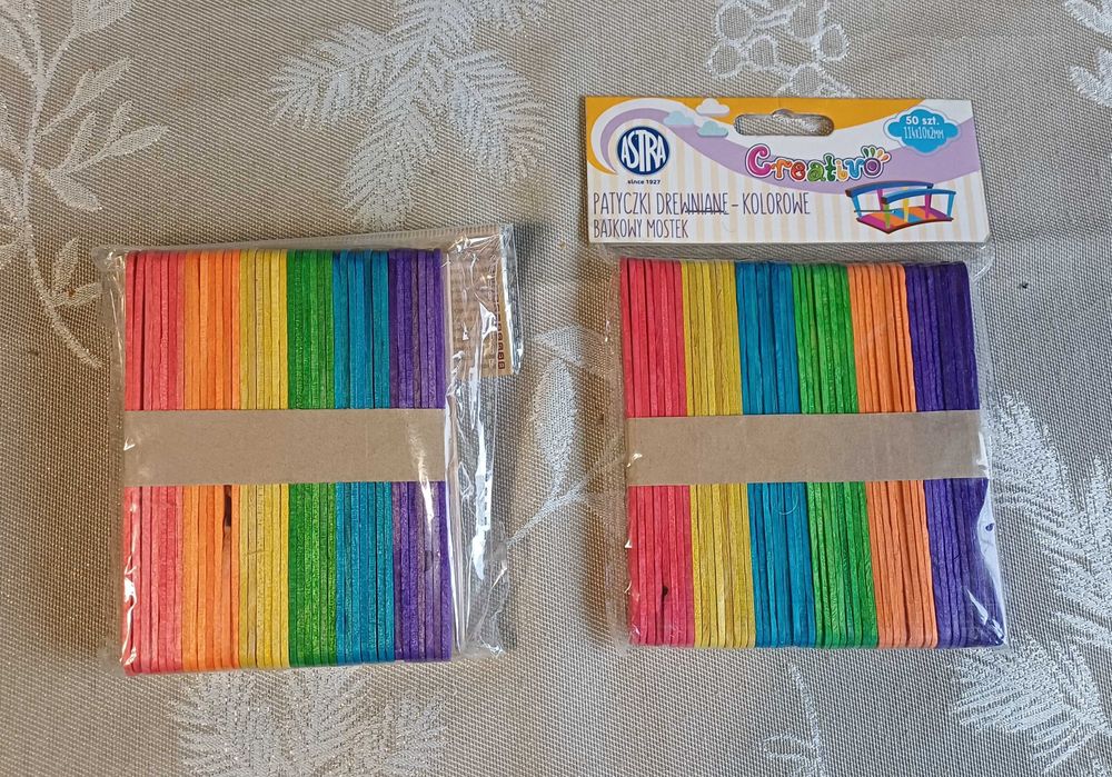 Patyczki drewniane kolorowe – 130 szt. (50 + 80)
