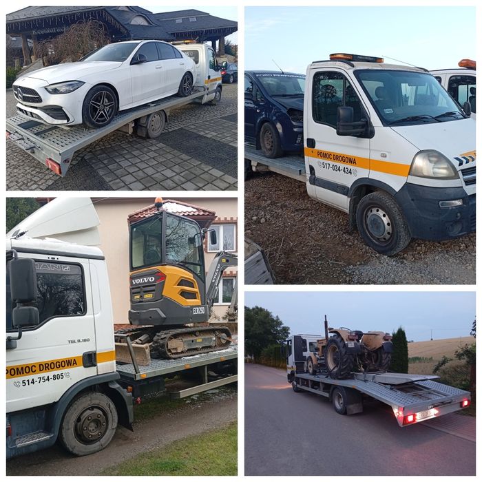 Pomoc Drogowa Transport Lawetą Miechów Słomniki Skała Wolbrom S7 Bus