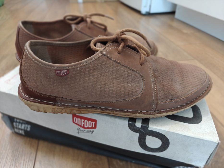 Якісні шкіряні чоловічі мокасини дербі туфлі OnFoot (Іспанія)