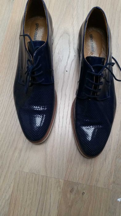 Gino Rossi,  oxfordy, mokasyny, lakierki 38, granat, ciemny chaber