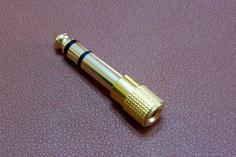 Adaptador Jack RCA 6.5 Macho para 3.5 Fêmea Estéreo, Novo