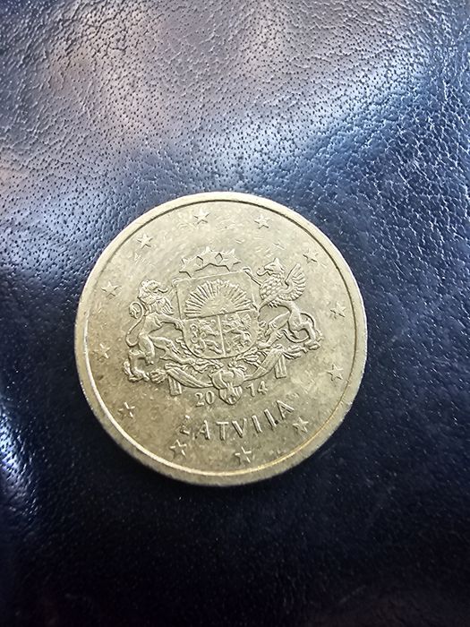 50-Cent Coins and Banknotes of Latvia
