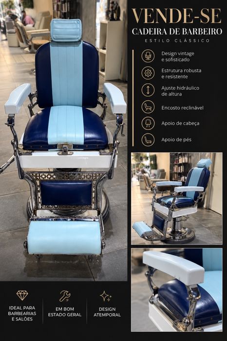 Cadeira de Barbearia Vintage