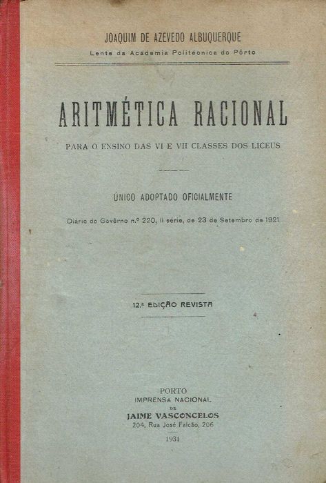7686
	
Aritmética racional para o ensino da VI e VII classes