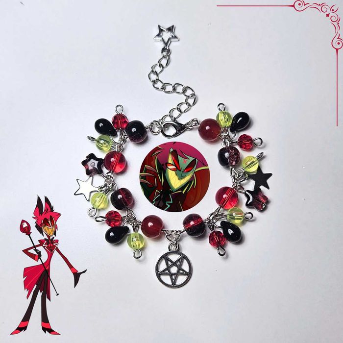 Bransoletka Alastor / Hazbin Hotel / Vox Lucifer aesthetic y2k