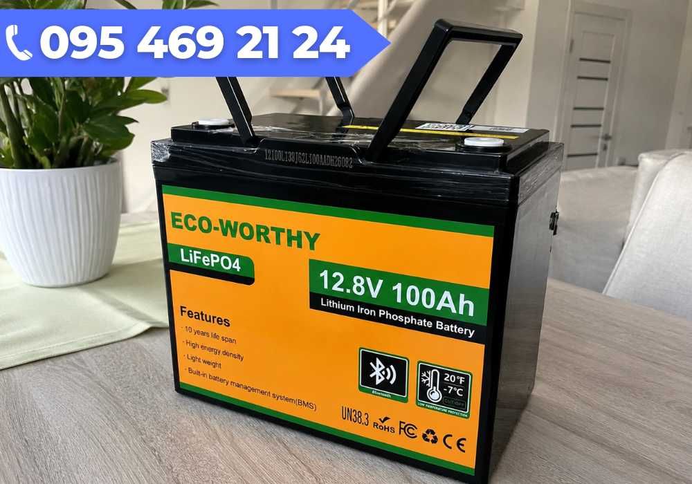 В наличии - Eco-Worthy литий железо фосфатная батарея,  аккумулятор для света, lfp аккумулятор ‼️ lifepo4 аккумулятор