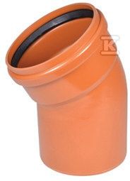 Kolano fi 250 mm, kąt 30 stopni, PVC-U