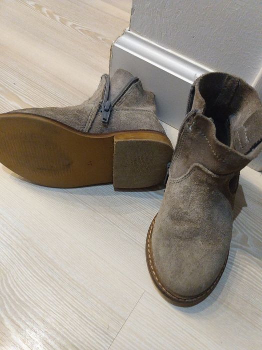 Botki zamszowe H&M naturalny zamsz rozmiar 24