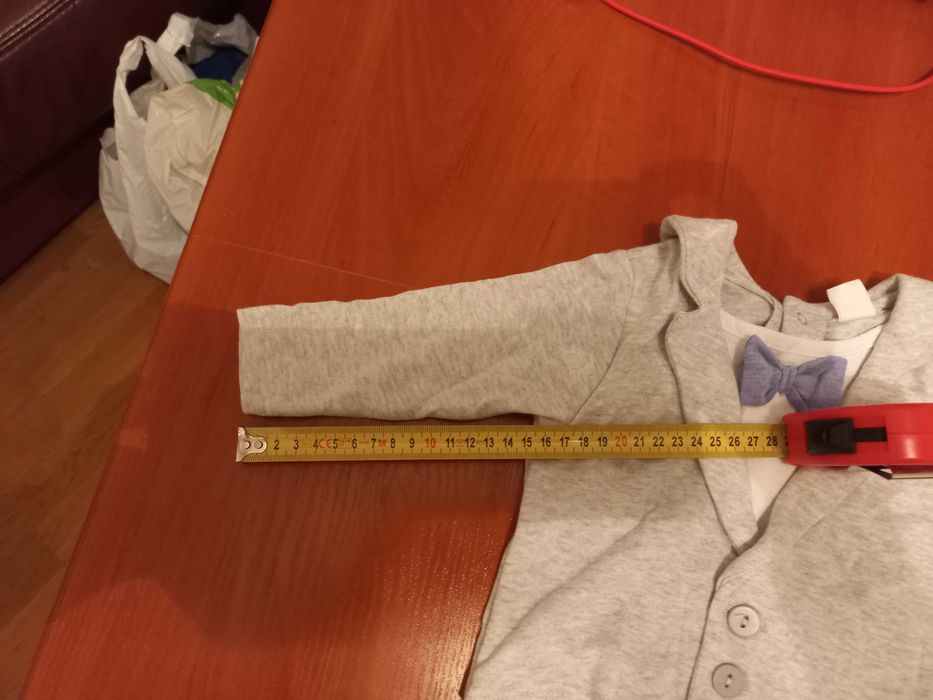 Elegancki pajacyk dla chłopca 68 chrzest święta coolclub