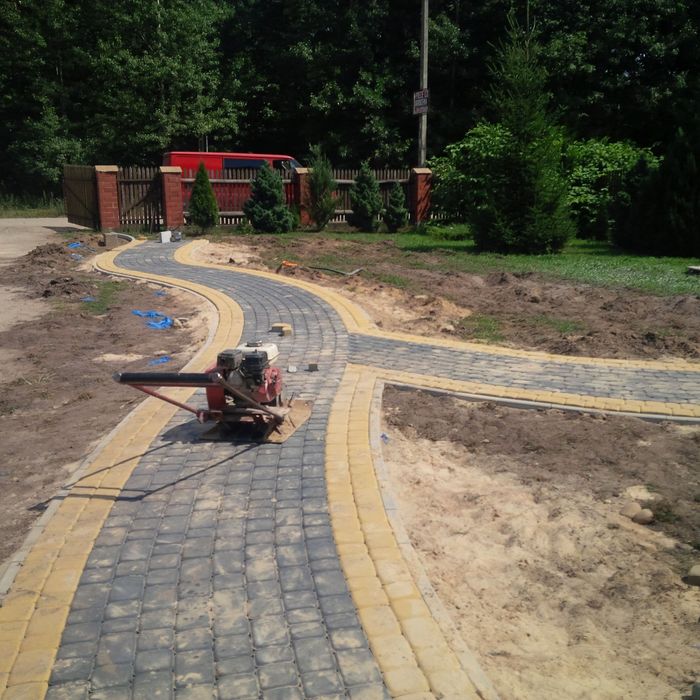 USŁUGI BRUKARSKI,układanie kostki i zieleńce