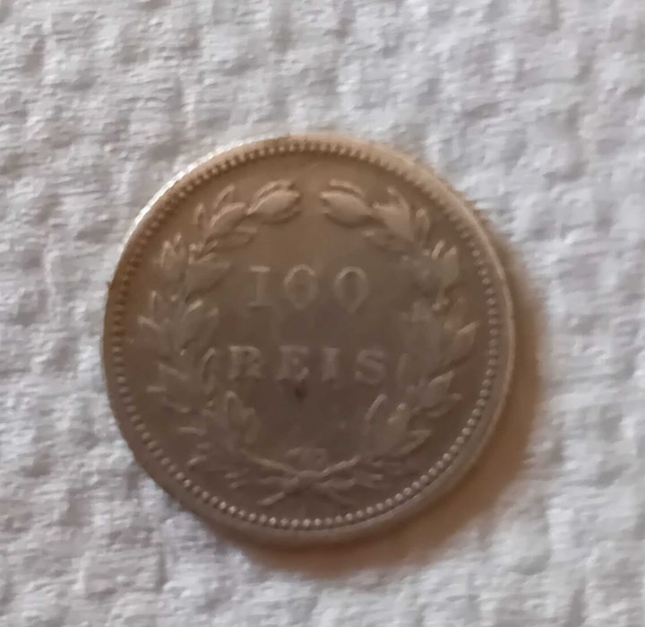 Moeda de 100 reis prata