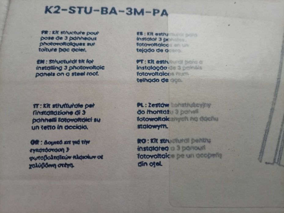 Zestaw montażowy do paneli fotowoltaicznych, nowy