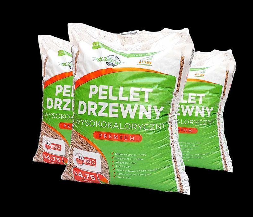 Pellet drzewny wysokokaloryczny Certyfikat A1 990kg