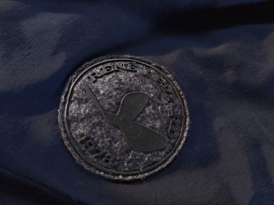 René Lezard Płaszcz Męski Zimowy Puchowy – Nowy, Rozm. 50 – Navy / Dar