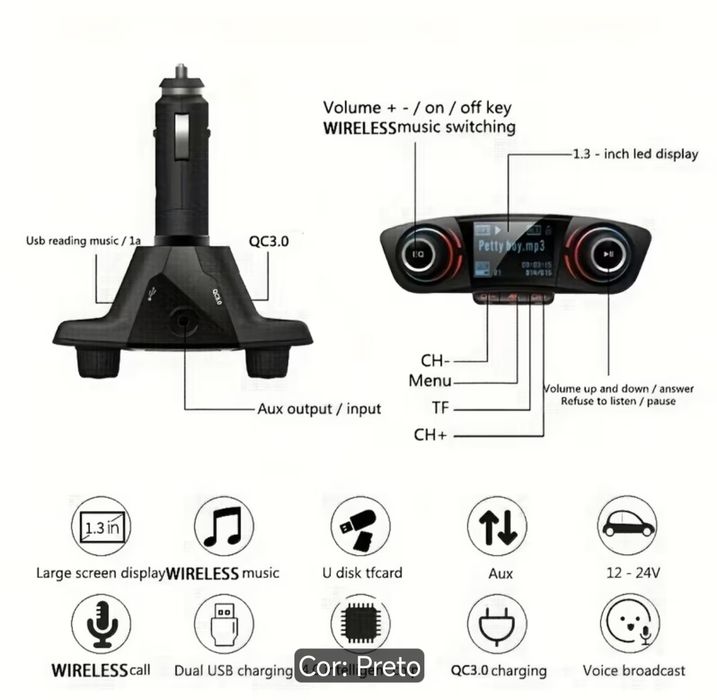 Adaptador wireless, bluetooth