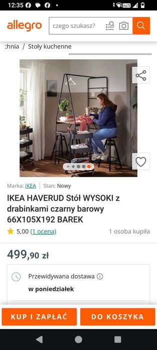 Barek ikea czarny