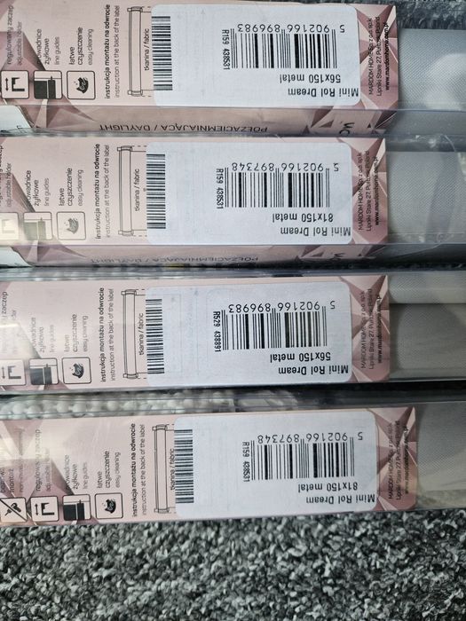 Zestaw rolet zacieniających 2x56x150 cm 2x81x150cm +gratis