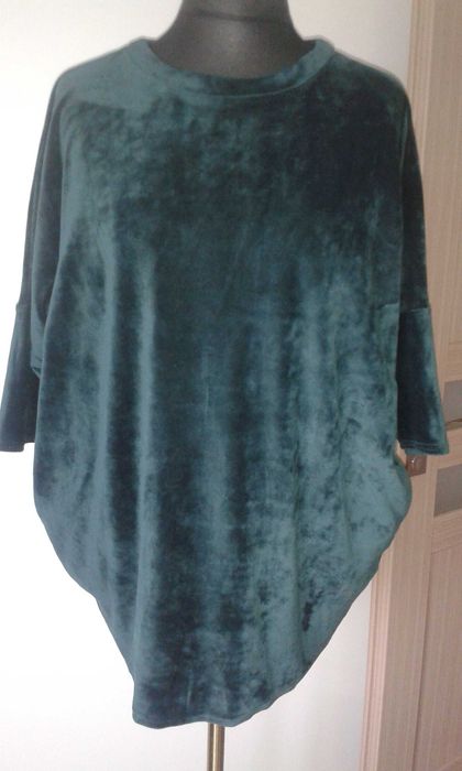 XXL 44/46 Sweter damski bluzka bluza duży rozmiar butelkowa zieleń