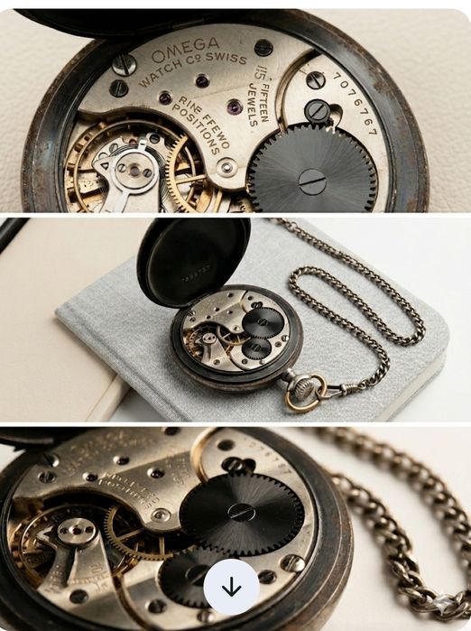 Relógio de Bolso centenário Omega Calibre 15 rubis, Vintage/Coleção