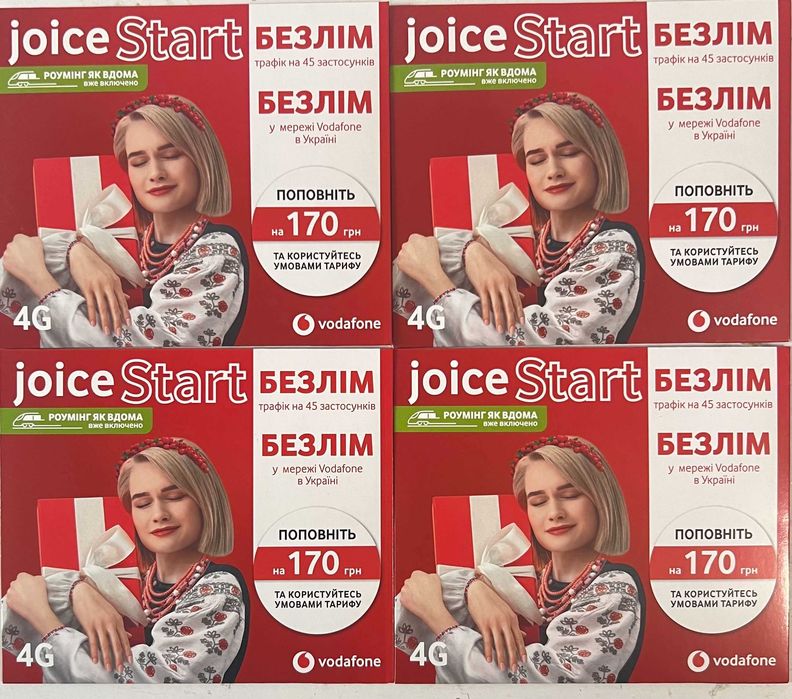 Стартові пакети, стартовые пакеты водафон JOICE START